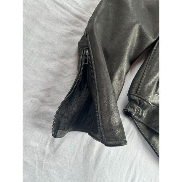 Brooks Black Leatherwear Biker Jacket Men's Size 46 Leather, Made in the USA - Picture 9 of 16